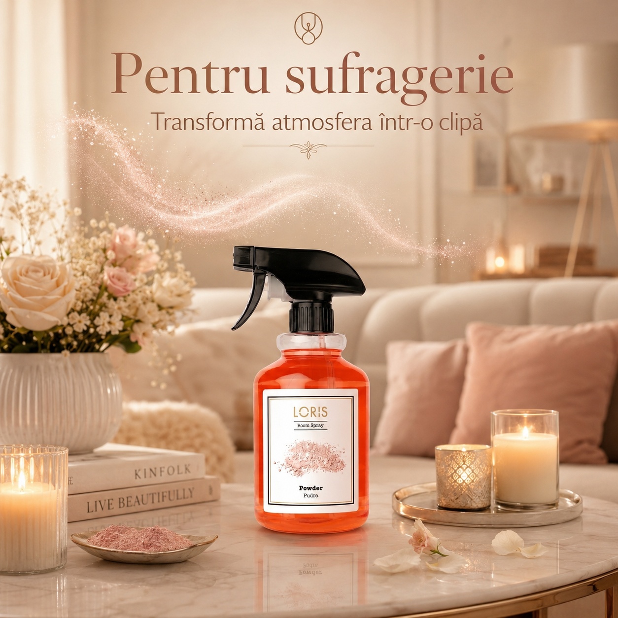 Loris Pafum Powder parfum ambiental pudrat pentru sufragerie și dormitor