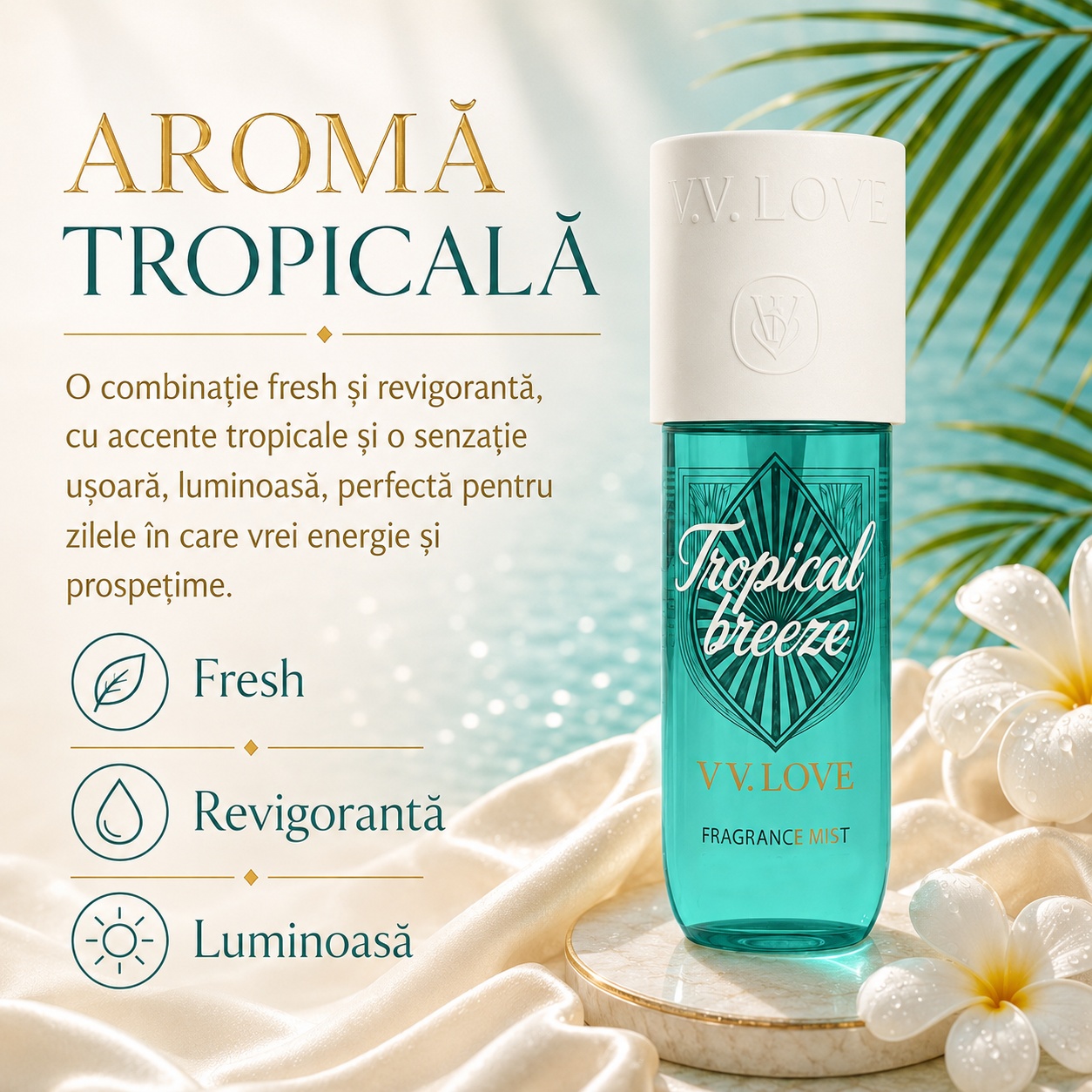 V.V. Love Tropical Breeze aromă tropicală fresh revigorantă pentru corp