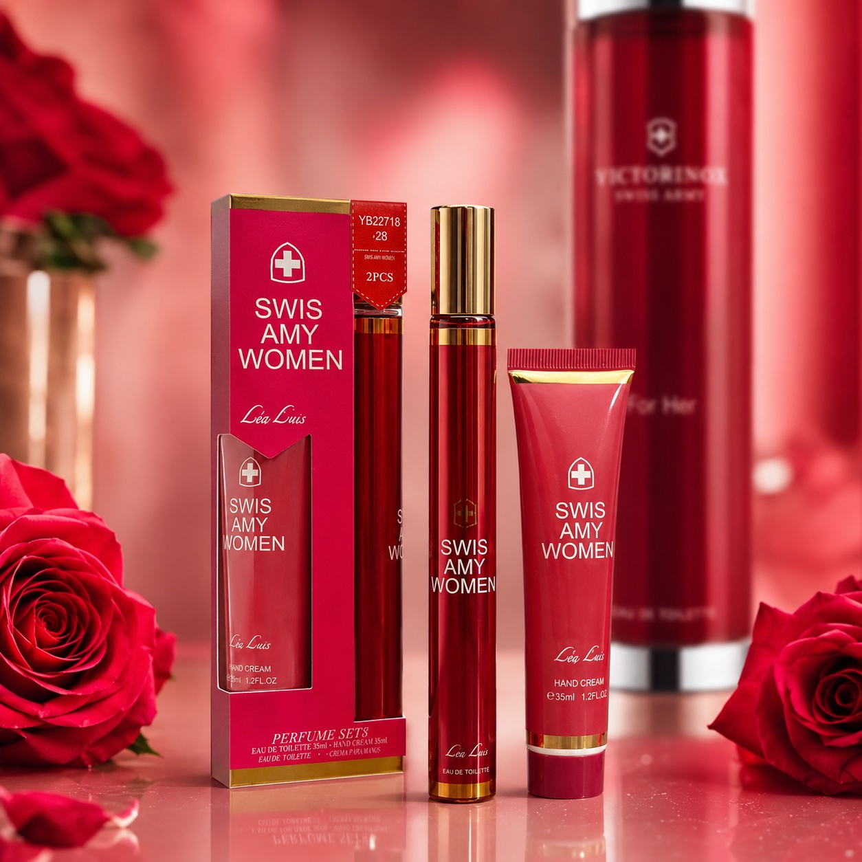 Set Swis Amy Women 2x35 ml, apă de parfum 35 ml și cremă de m&acirc;ini 35 ml pentru damă