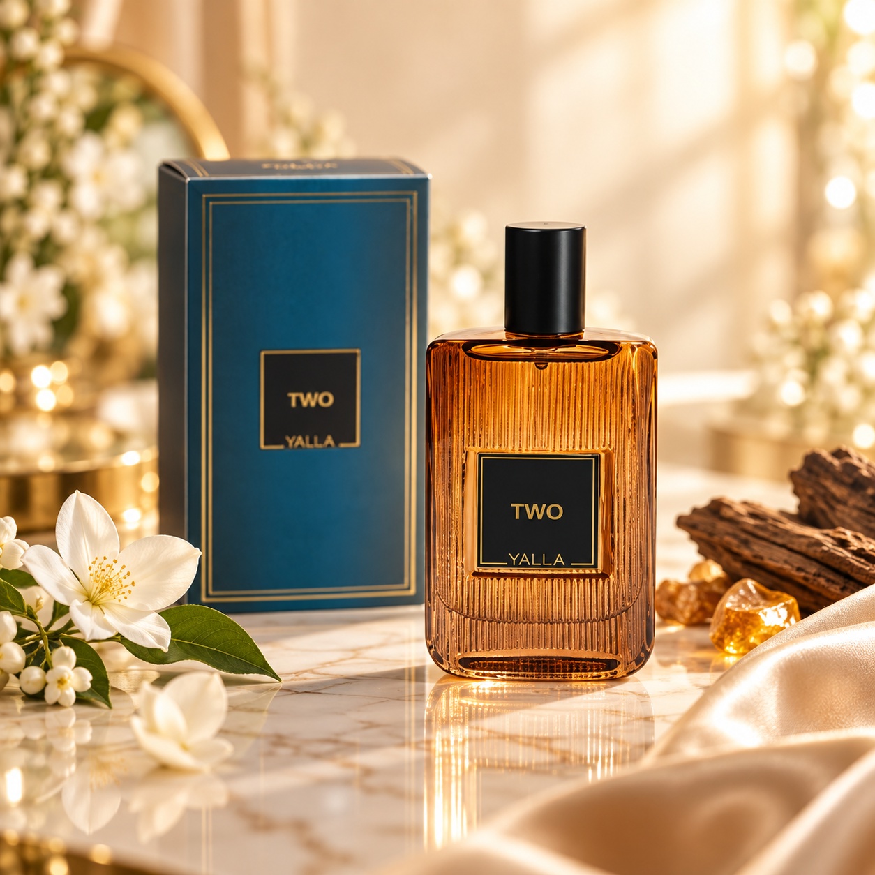Flacon Two Yalla 50 ml parfum unisex ambrat lemnos cu mosc vanilie și santal