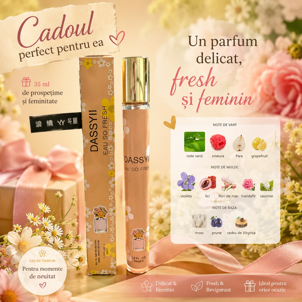 Dassyii Eau So Fresh 35 ml cadoul perfect pentru ea parfum delicat fresh și feminin