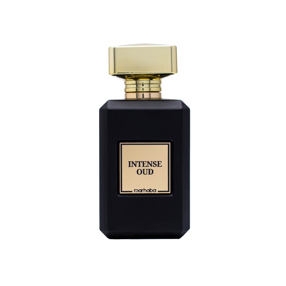 Flacon Intense Oud Marhaba Eau de Parfum 100 ml pe fundal alb