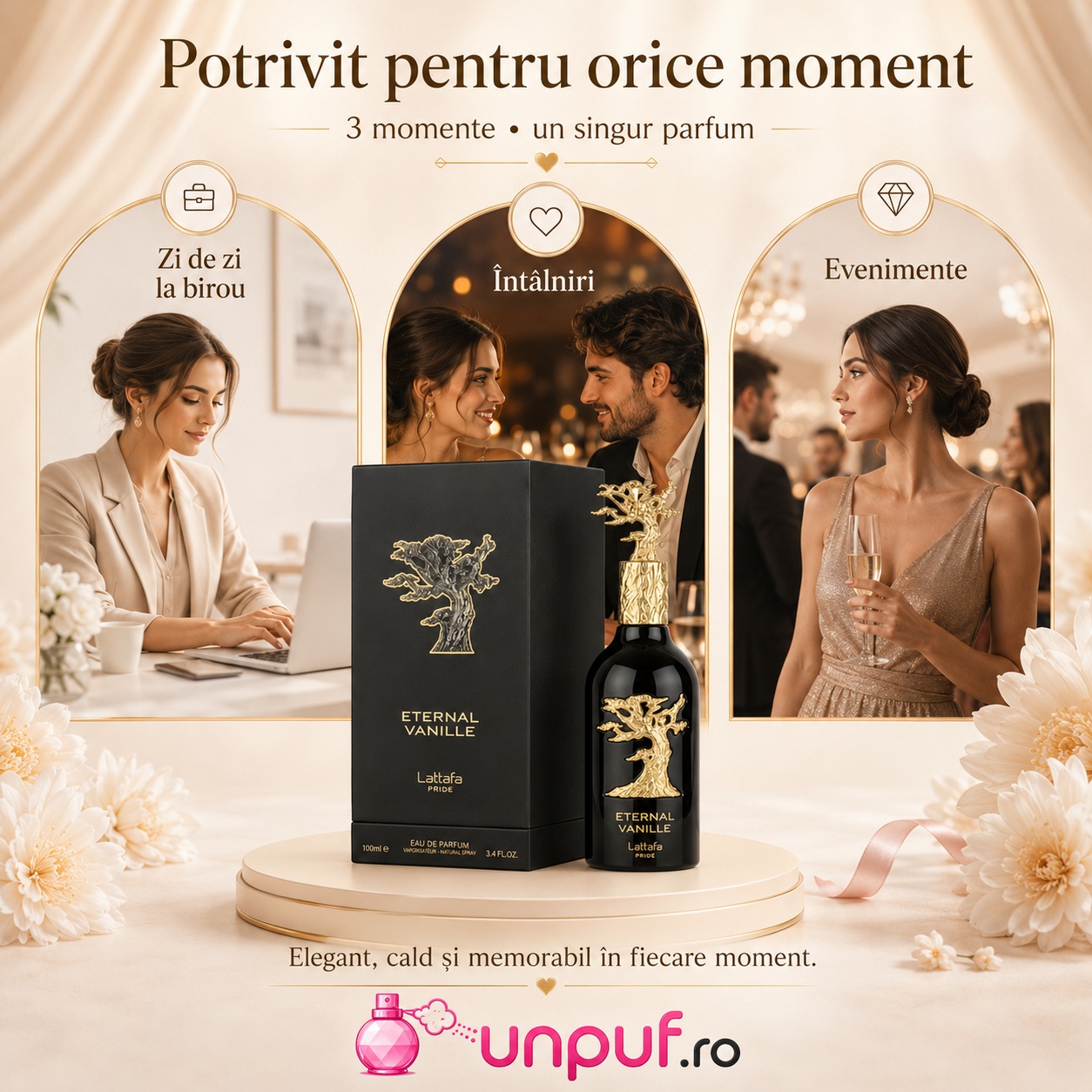 Lattafa Eternal Vanille parfum potrivit pentru zi de zi la birou întâlniri și evenimente speciale
