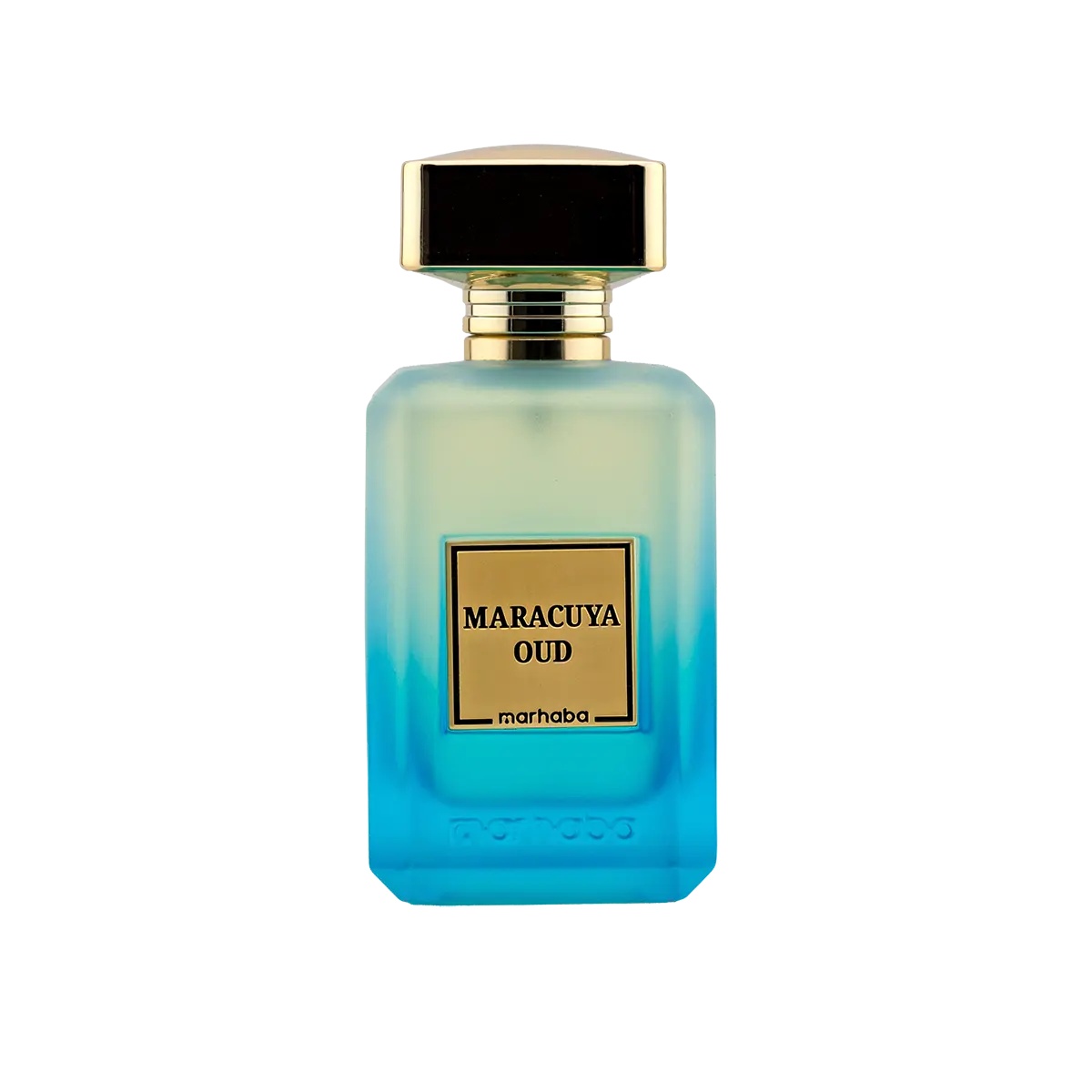 Flacon Maracuya Oud Marhaba Eau de Parfum 100 ml pe fundal alb