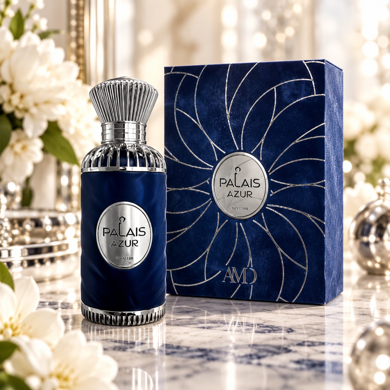 Palais Azur AMD Perfume Eau de Parfum 100 ml parfum unisex cu sticlă albastră și cutie premium