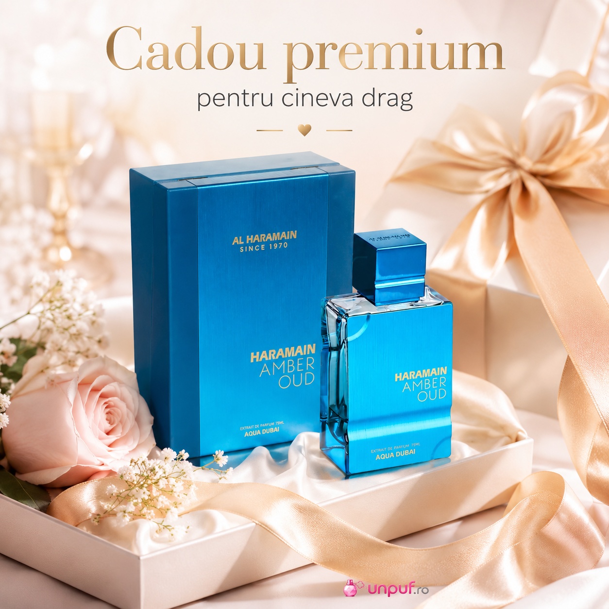 Al Haramain Amber Oud Aqua Dubai cadou premium pentru cineva drag