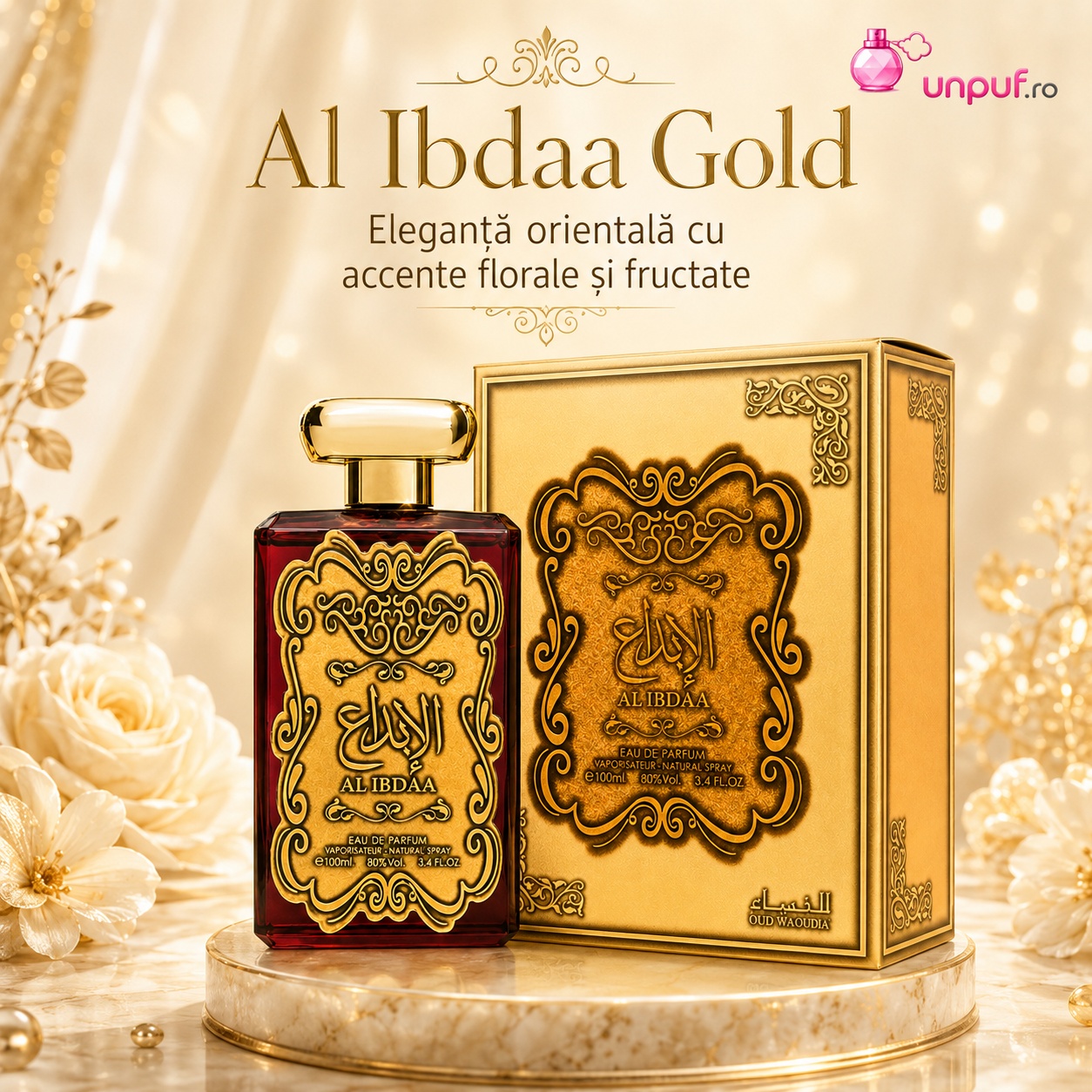 Al Ibdaa Gold Ard Al Zaafaran eleganță orientală cu accente florale și fructate