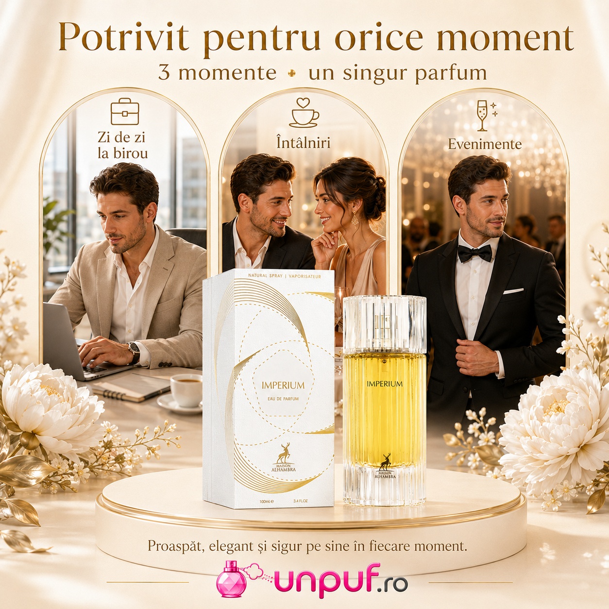 Alhambra Imperium parfum potrivit pentru zi de zi birou &icirc;nt&acirc;lniri și evenimente speciale
