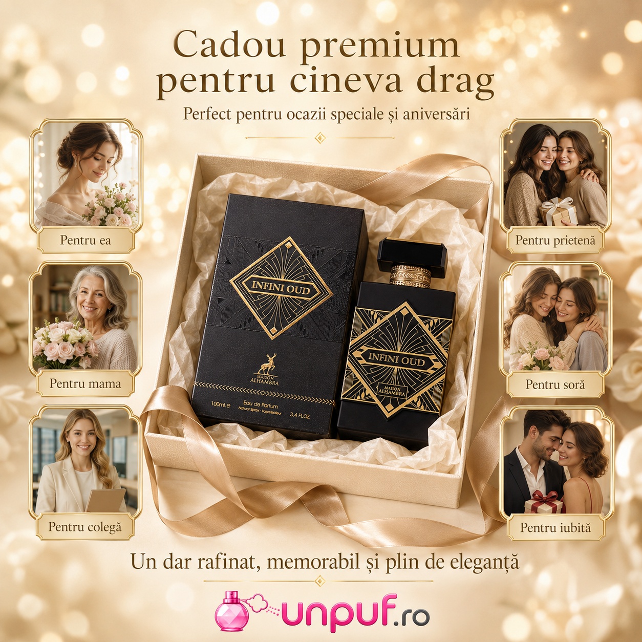 Alhambra Infini Oud cadou premium pentru damă bărbat familie prieteni colegi și persoane speciale
