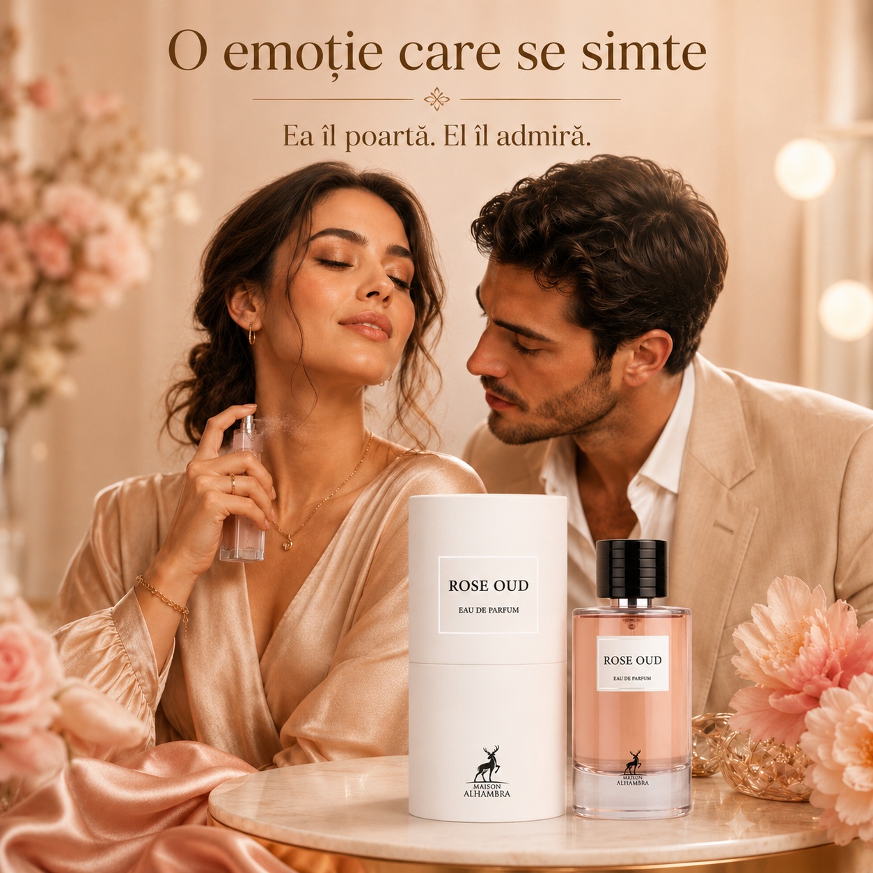 Alhambra Rose Oud o emoție care se simte, parfum elegant pentru femei și bărbați