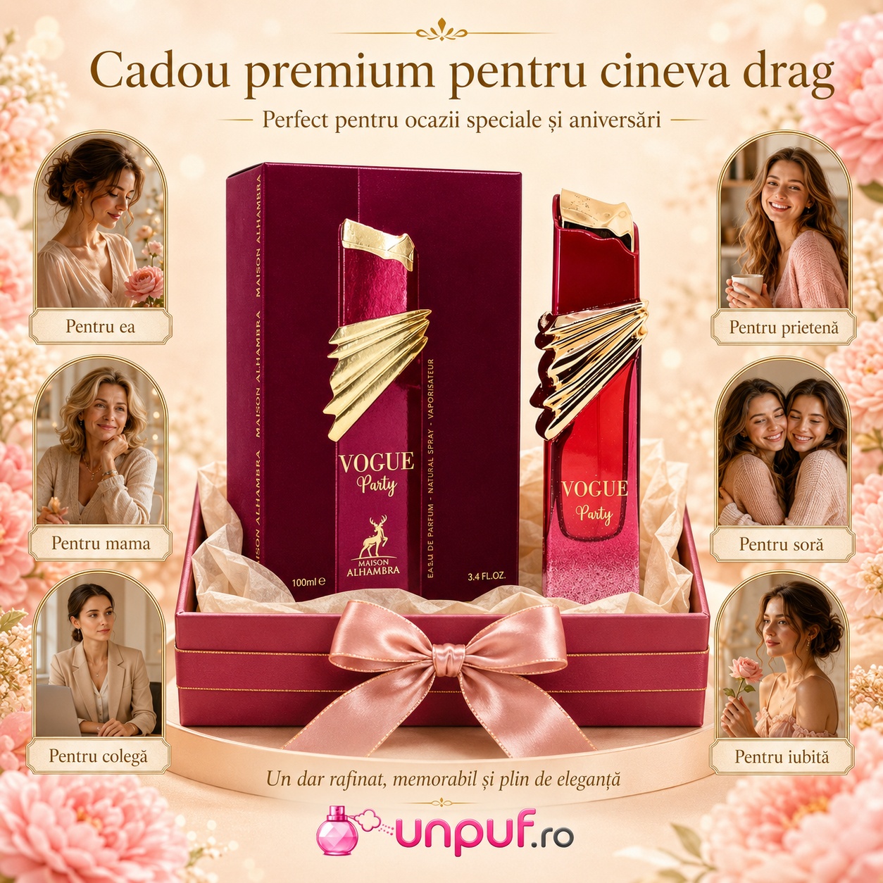 Cadou premium Alhambra Vogue Party pentru ea, mamă, prietenă, soră, colegă sau iubită