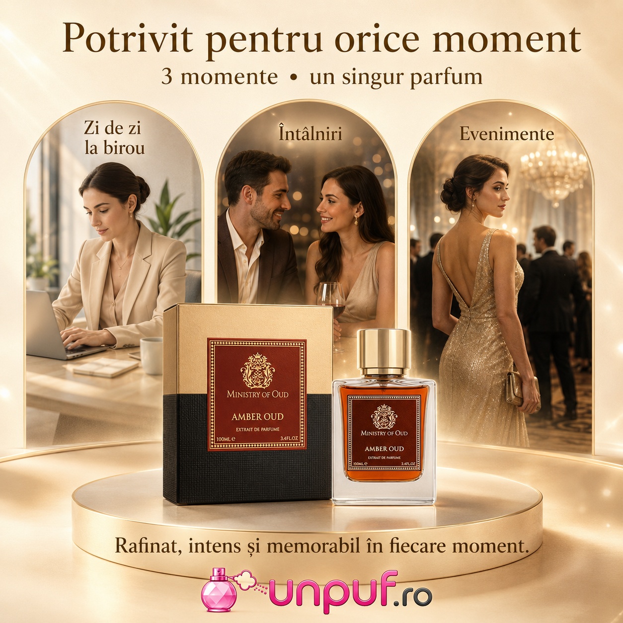 Amber Oud Ministry Of Oud parfum elegant, rafinat și persistent pentru apariții memorabile
