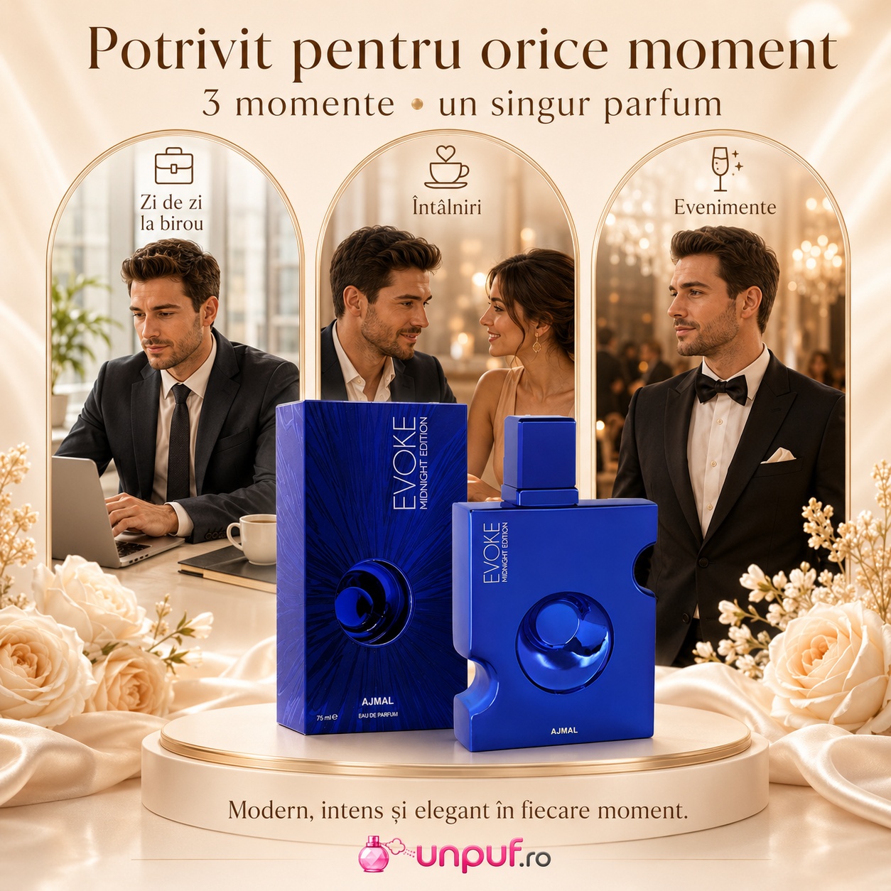 Ajmal Evoke Midnight Edition Her potrivit pentru birou, întâlniri și evenimente speciale