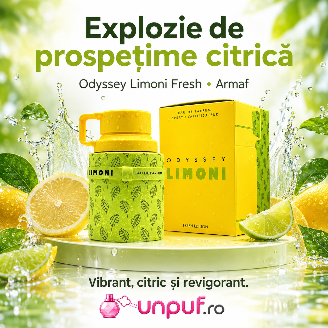 Explozie de prospețime citrică Armaf Odyssey Limoni Fresh Edition, parfum vibrant și revigorant