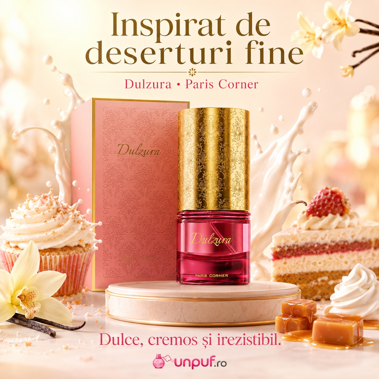 Dulzura Paris Corner inspirat de deserturi fine, parfum dulce cremos și irezistibil