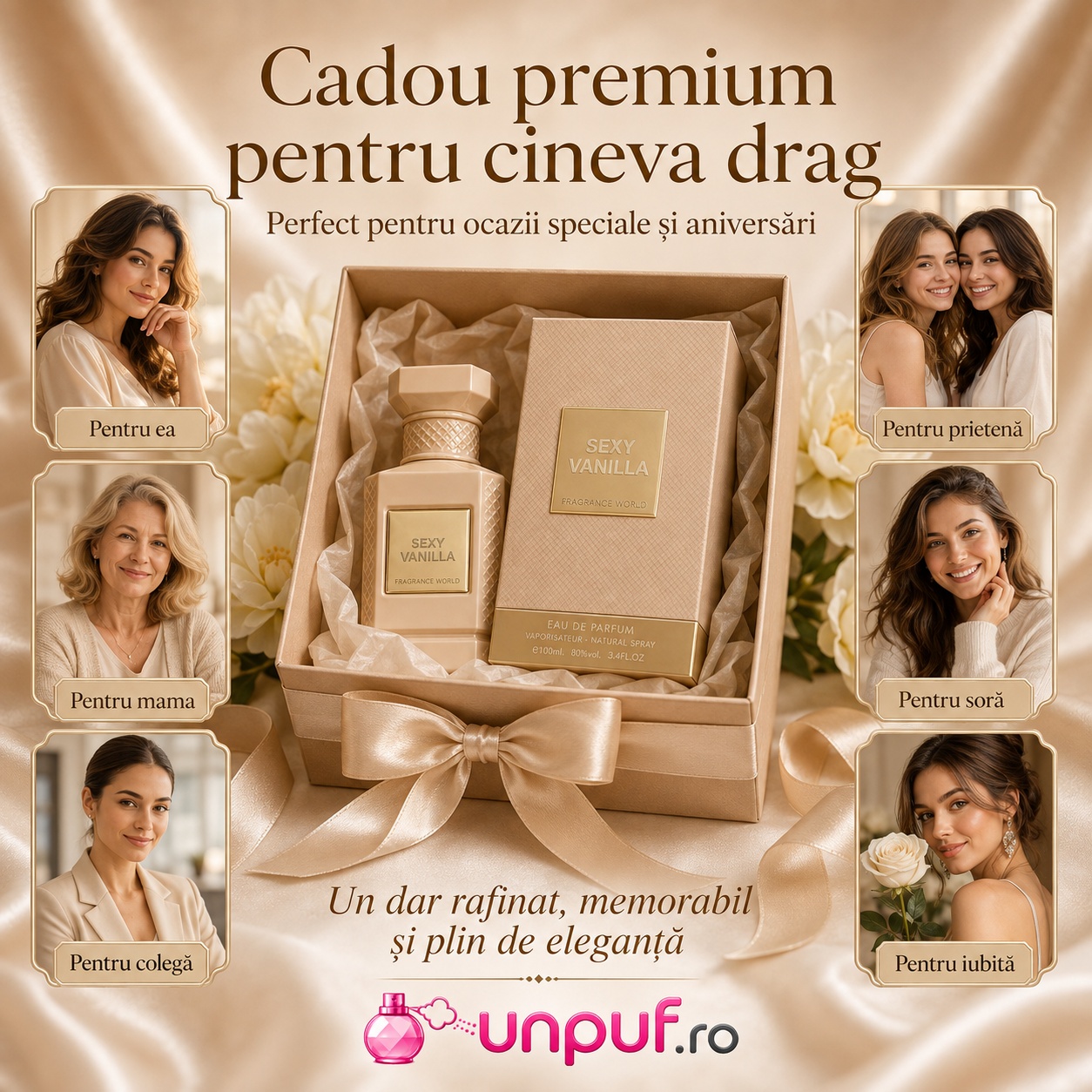 Sexy Vanilla cadou premium pentru ea, mamă, prietenă, soră, colegă sau iubită