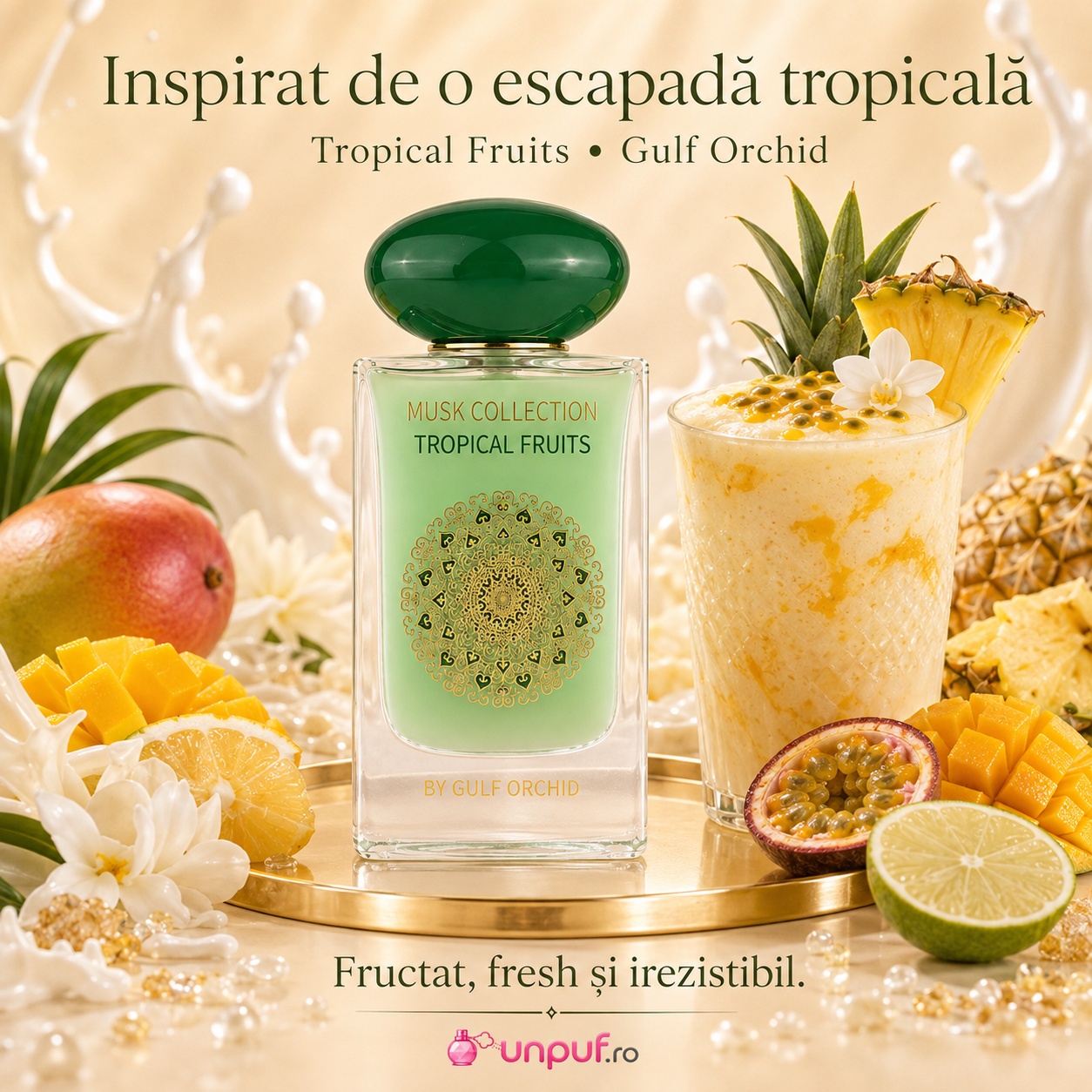 Gulf Orchid Tropical Fruits inspirat de o escapadă tropicală, parfum fructat, fresh și irezistibil