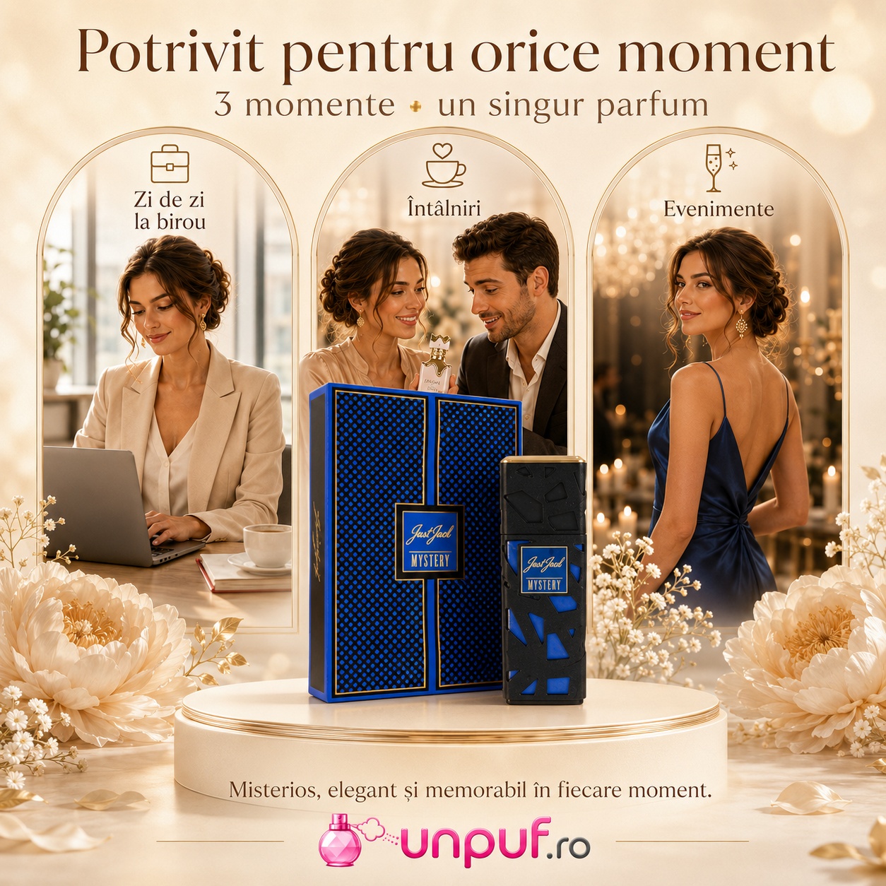 Parfum Just Jack Mystery potrivit pentru zi de zi, birou, întâlniri și evenimente speciale