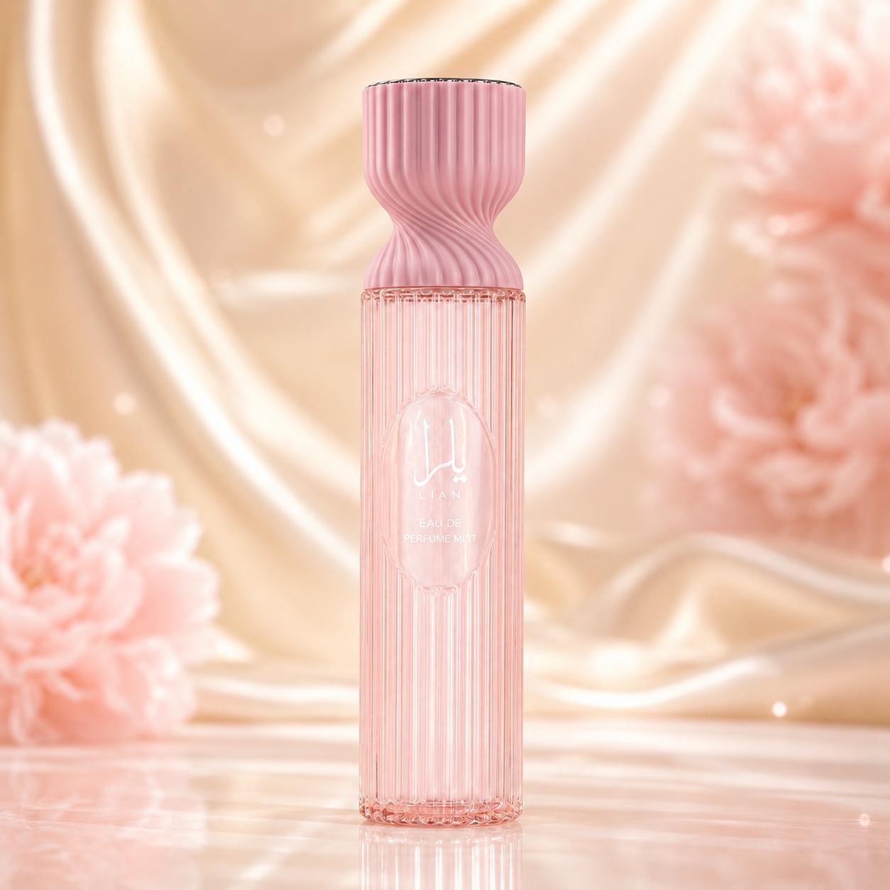 Flacon Lattafa Yara Mist 250 ml, parfum feminin roz, delicat și elegant