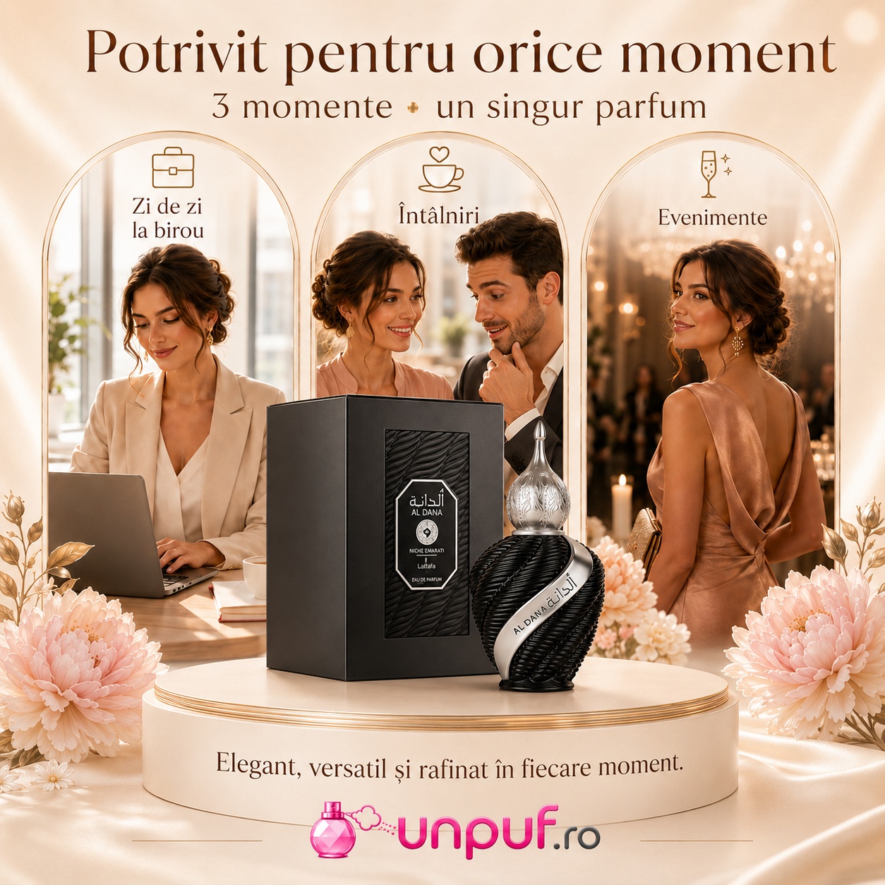 Parfum Al Dana potrivit pentru zi de zi, birou, întâlniri și evenimente speciale