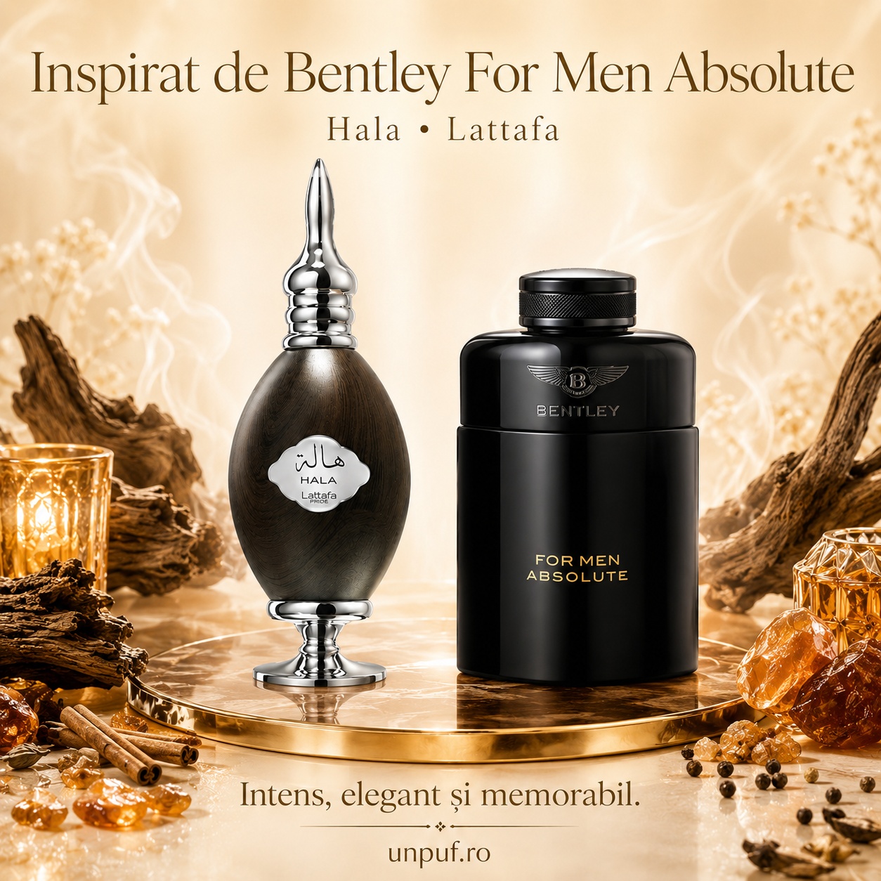 Hala Lattafa Pride inspirat de Bentley for Men Absolute, parfum intens, elegant și memorabil