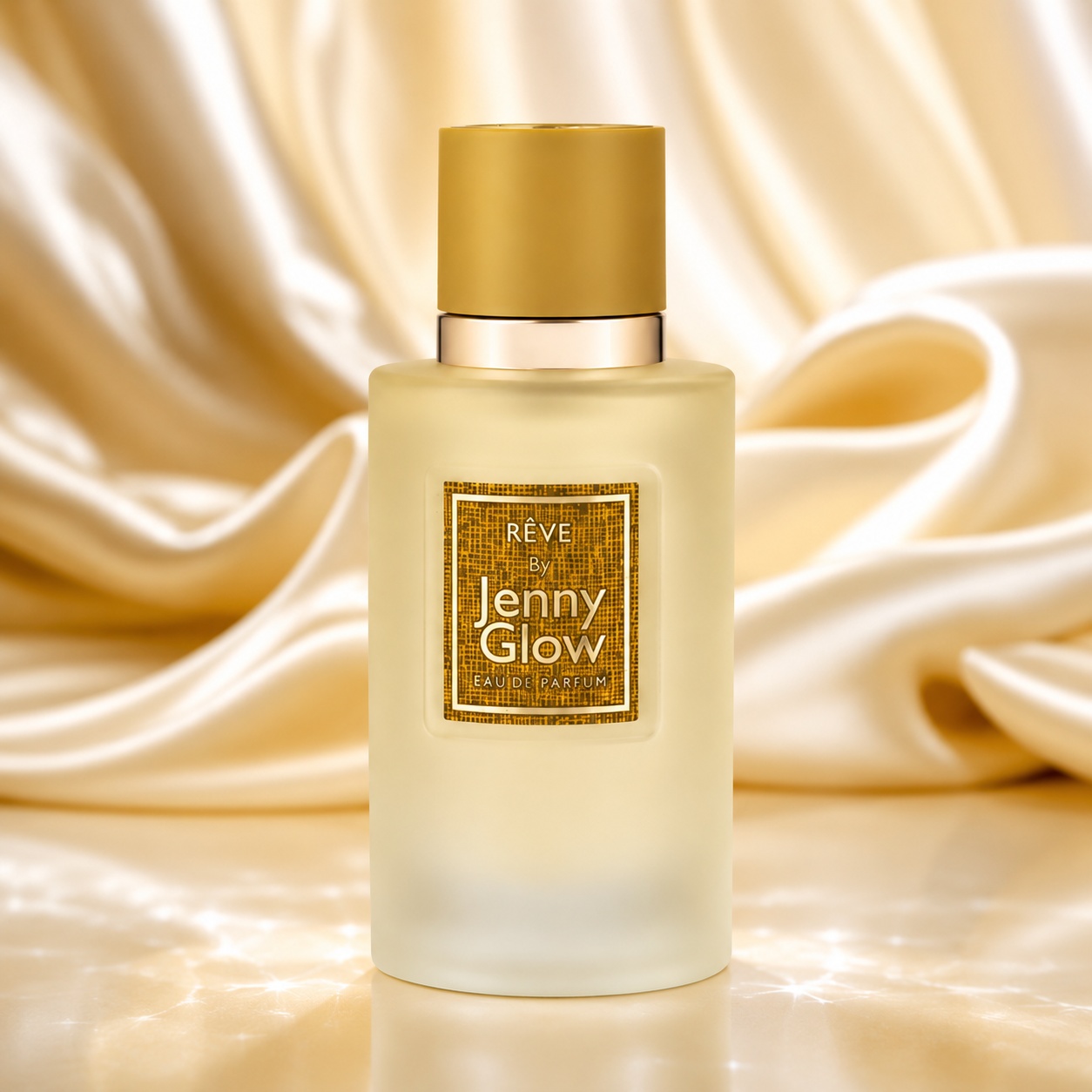 Sticlă parfum Sterling Reve Jenny Glow 80 ml cu flacon mat și capac auriu elegant
