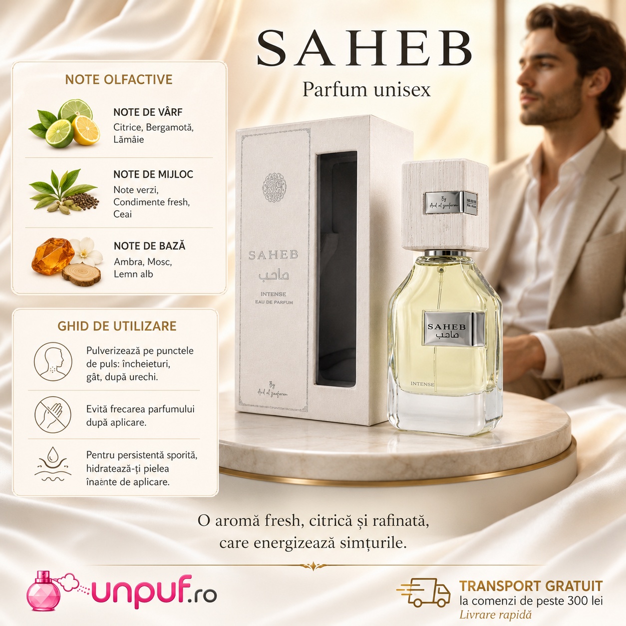 Note olfactive și ghid de utilizare pentru Ard Al Zaafaran Saheb Intense 70 ml