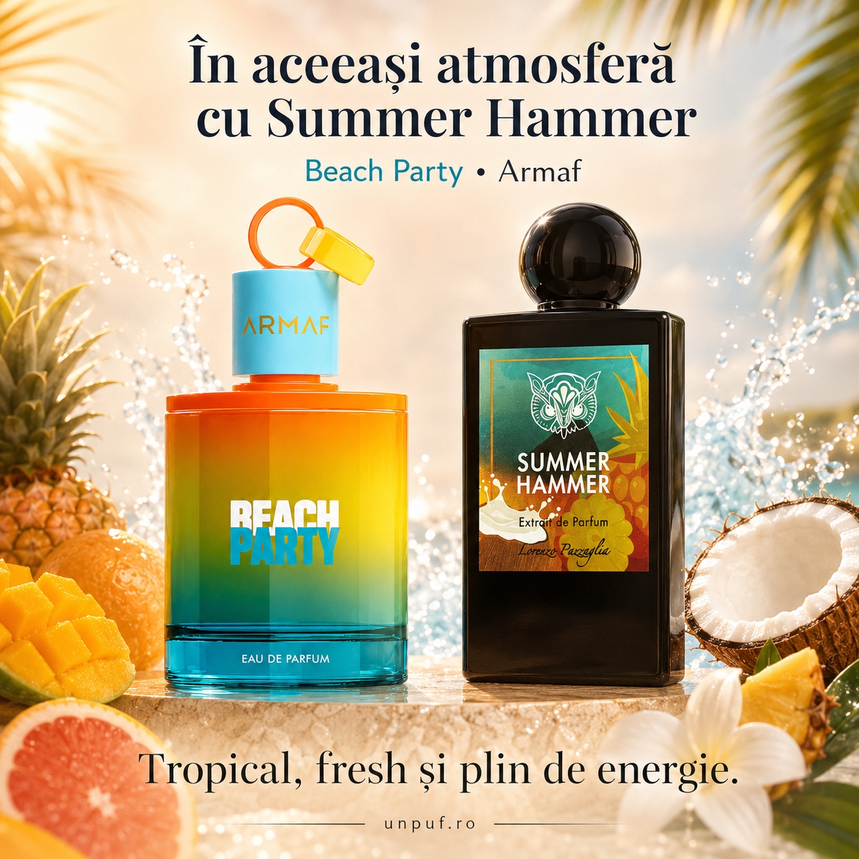 Armaf Beach Party &icirc;n aceeași atmosferă cu Summer Hammer parfum tropical fresh și plin de energie