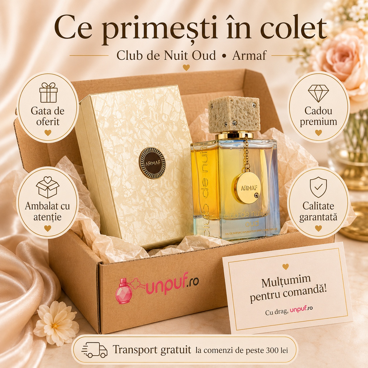 Armaf Club De Nuit Oud parfum unisex cu acorduri orientale, fructate, dulci, lemnoase și memorabile