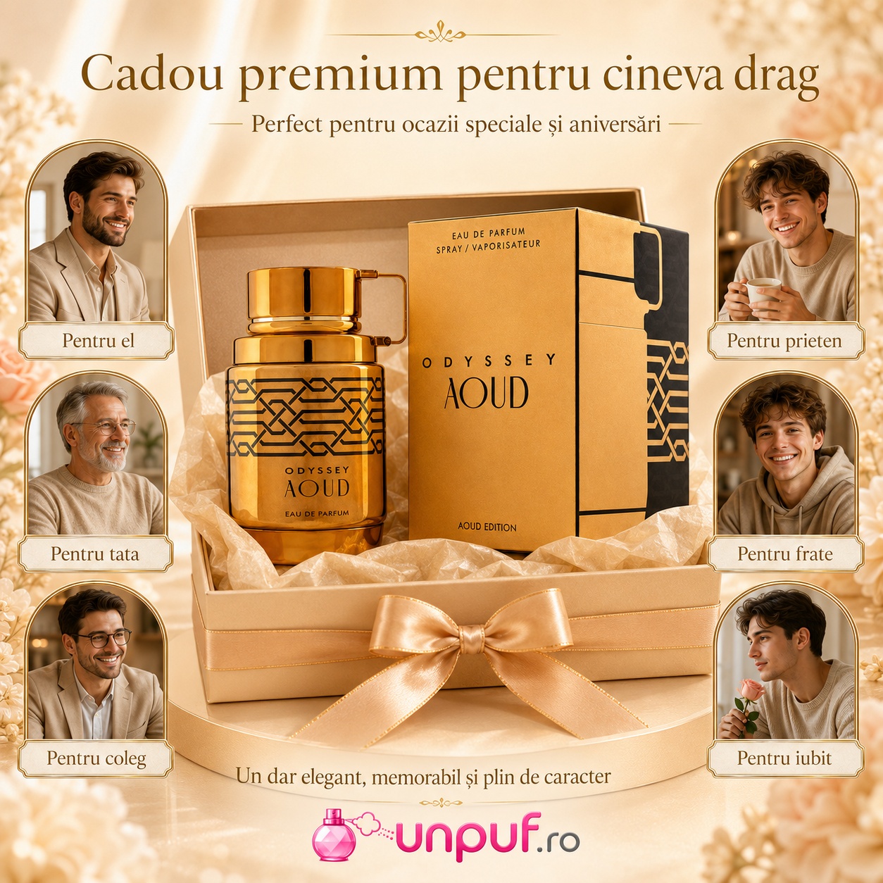 Armaf Odyssey Aoud cadou premium pentru el, tată, prieten, frate, coleg sau iubit