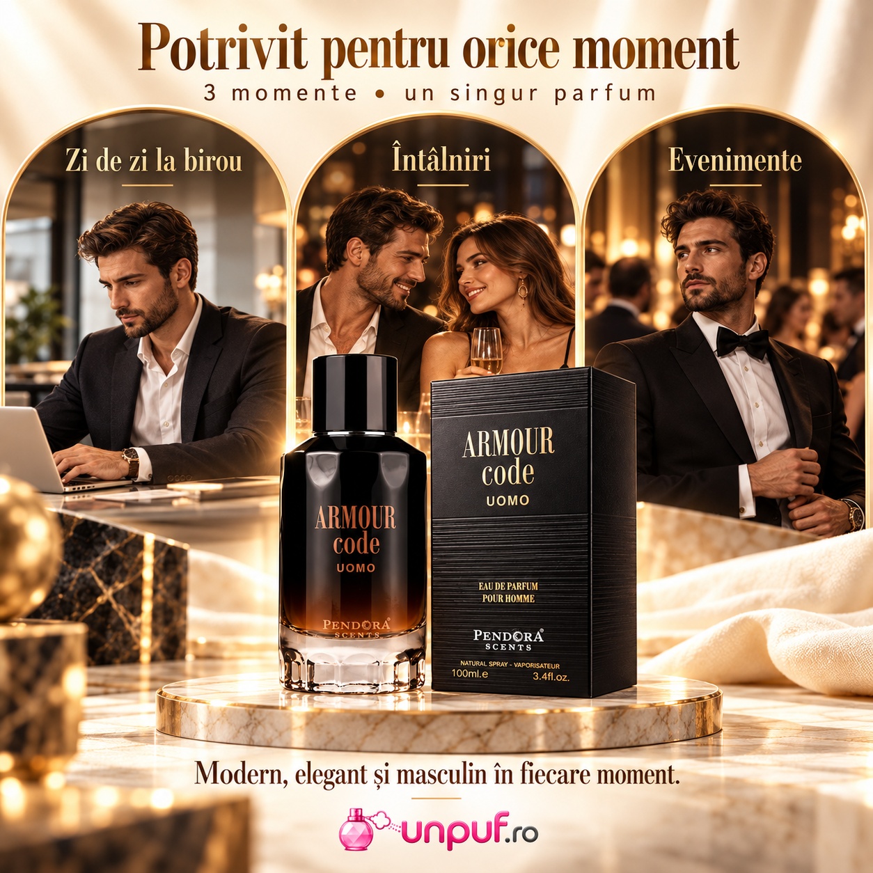 Armour Code Uomo Pendora Scents potrivit pentru birou întâlniri și evenimente elegante