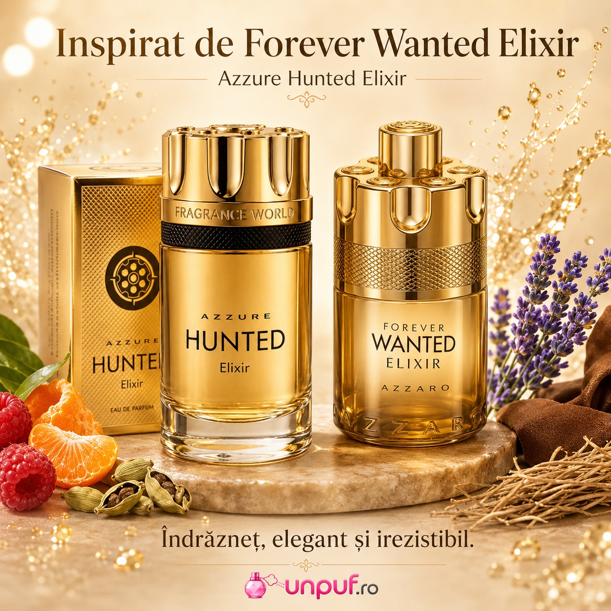 Azzure Hunted Elixir inspirat de Forever Wanted Elixir, parfum &icirc;ndrăzneț, elegant și irezistibil