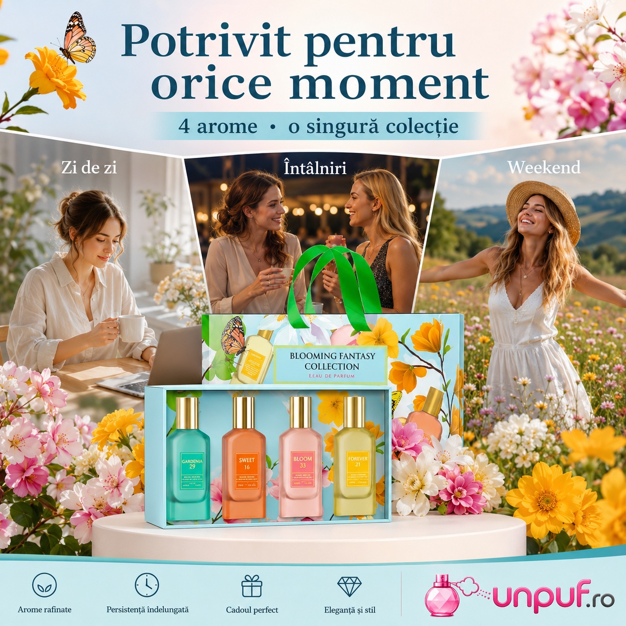 Specificații Blooming Fantasy 4 x 30 ml, parfum floral fructat Emper