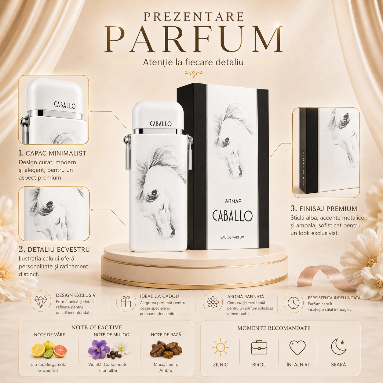 Armaf Caballo Pour Homme o emoție care se simte, parfum bărbătesc elegant și admirat