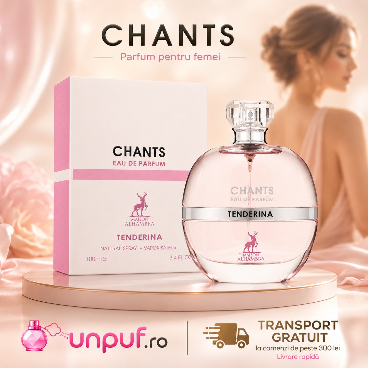 Chants Tenderina Maison Alhambra parfum de damă delicat, luminos, feminin și persistent