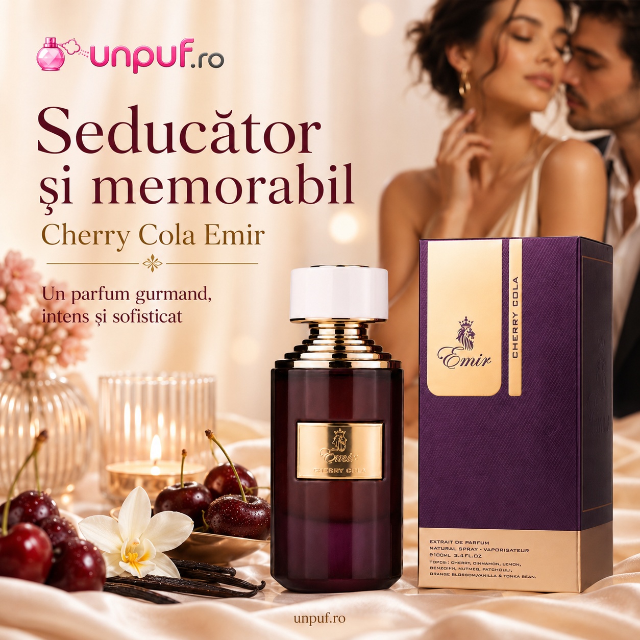 Cherry Cola Emir parfum seducător și memorabil, gurmand, intens și sofisticat
