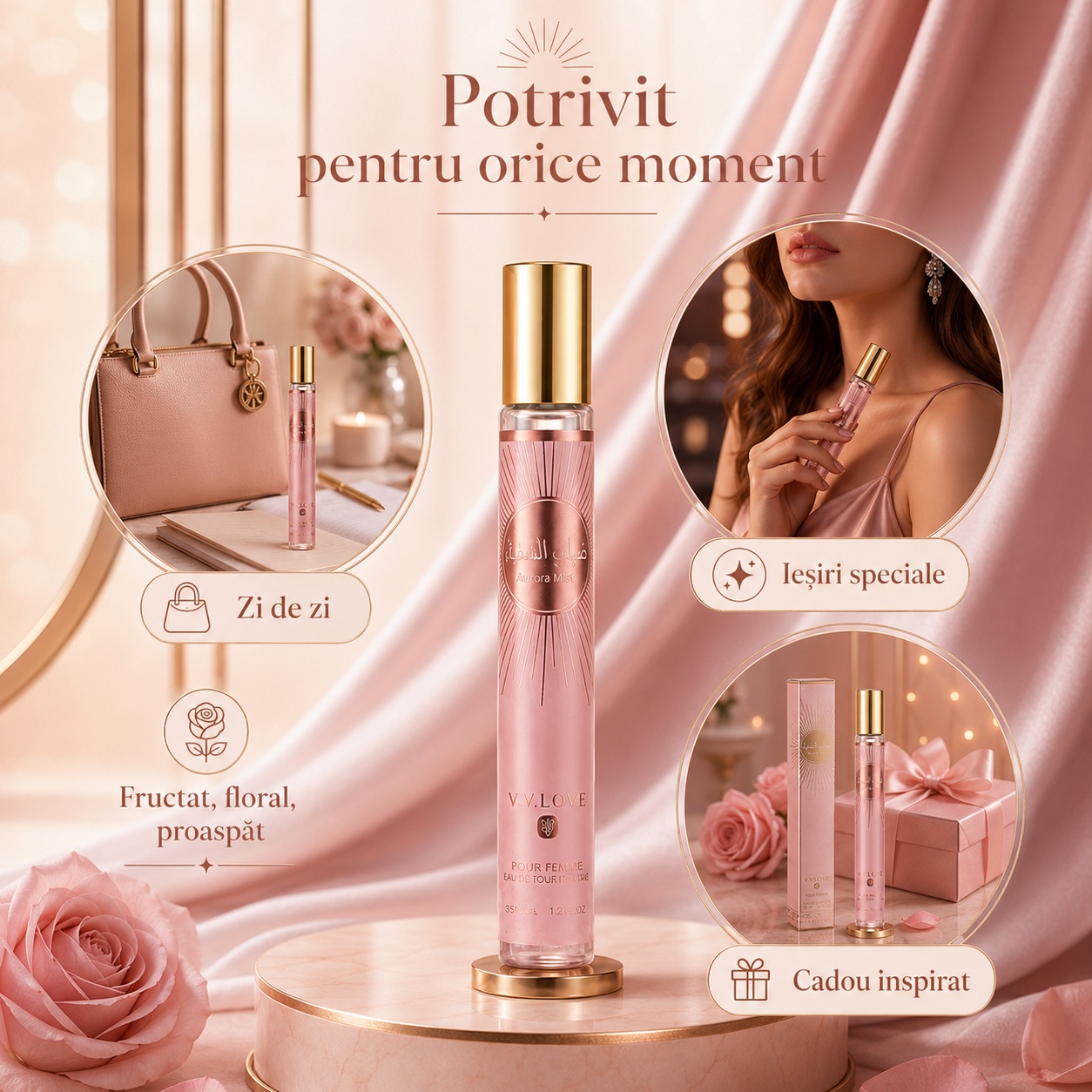Parfum Aurora Mist 35 ml potrivit pentru zi de zi ieșiri speciale și cadou inspirat