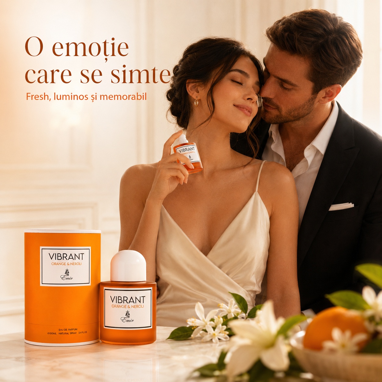 Emir Vibrant Orange And Neroli parfum unisex fresh luminos și memorabil pentru momente speciale