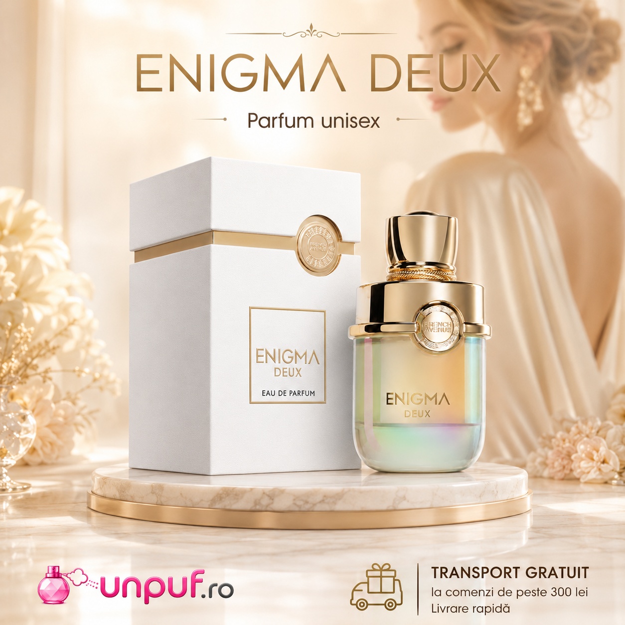 Enigma Deux French Avenue parfum unisex cald, catifelat, sofisticat și persistent cu transport gratuit la comenzi peste 300 lei