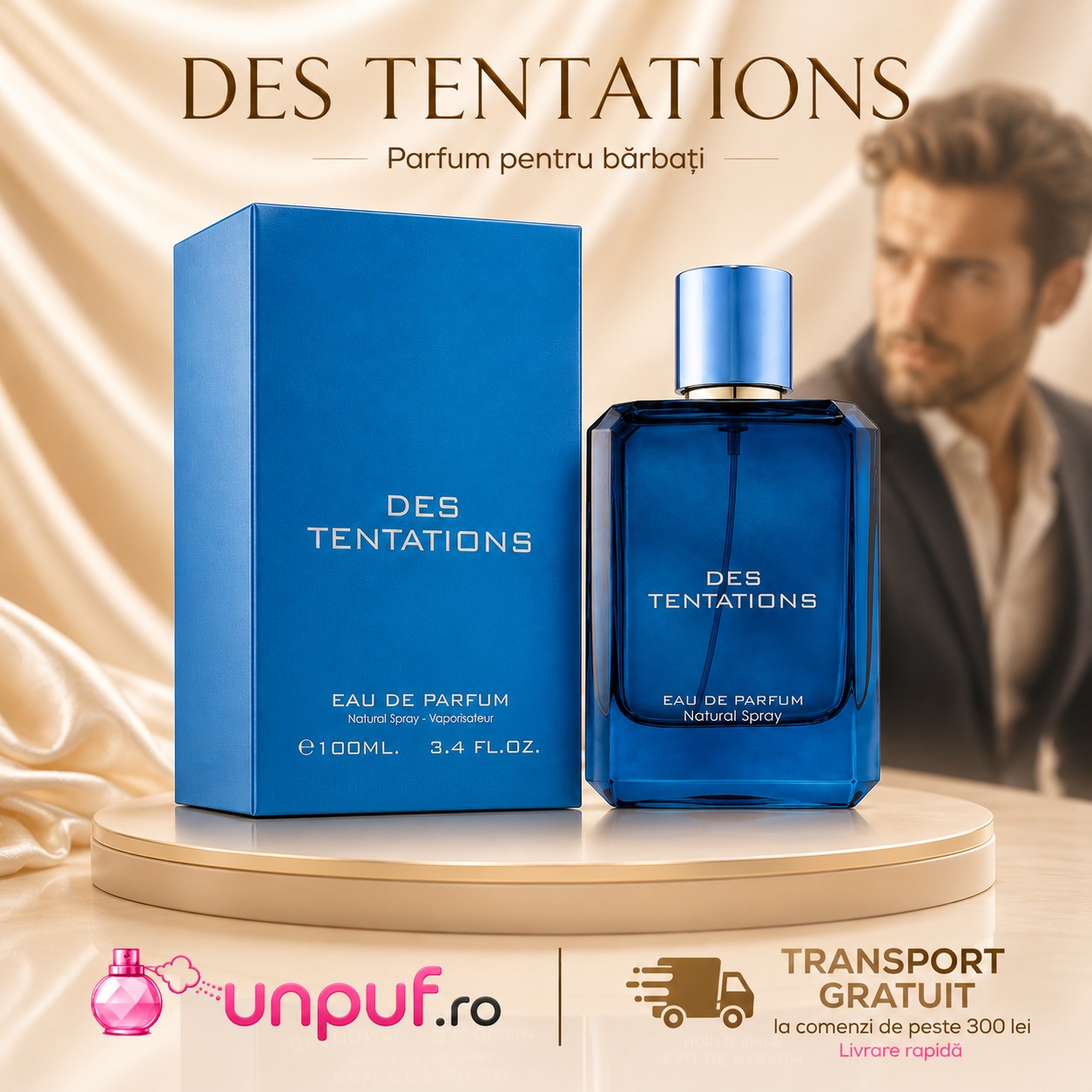 Des Tentations Fragrance World parfum pentru bărbați cu transport gratuit și livrare rapidă
