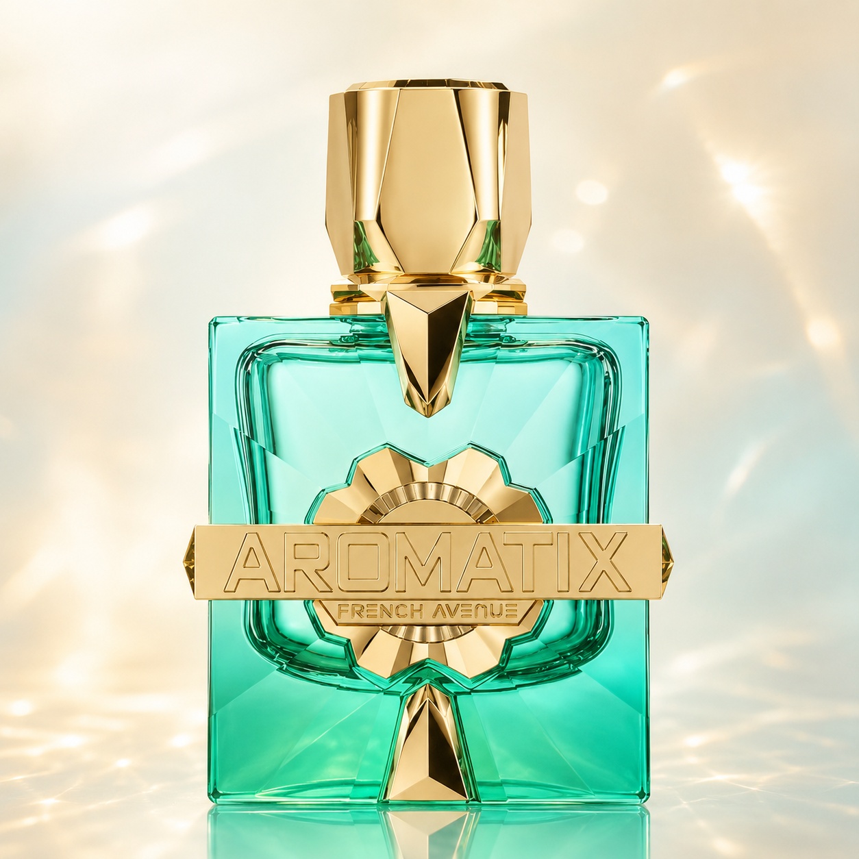 Sticlă parfum Aromatix Sun Kissed French Avenue 100 ml pe fundal luminos premium