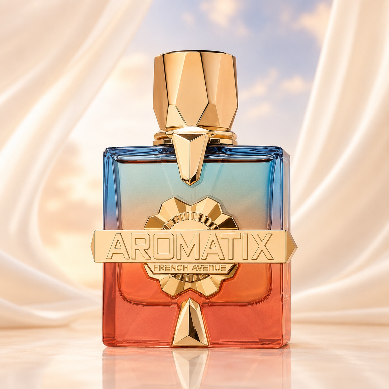 Sticlă parfum French Avenue Aromatix Teas Me 100 ml singură, pe fundal luminos premium