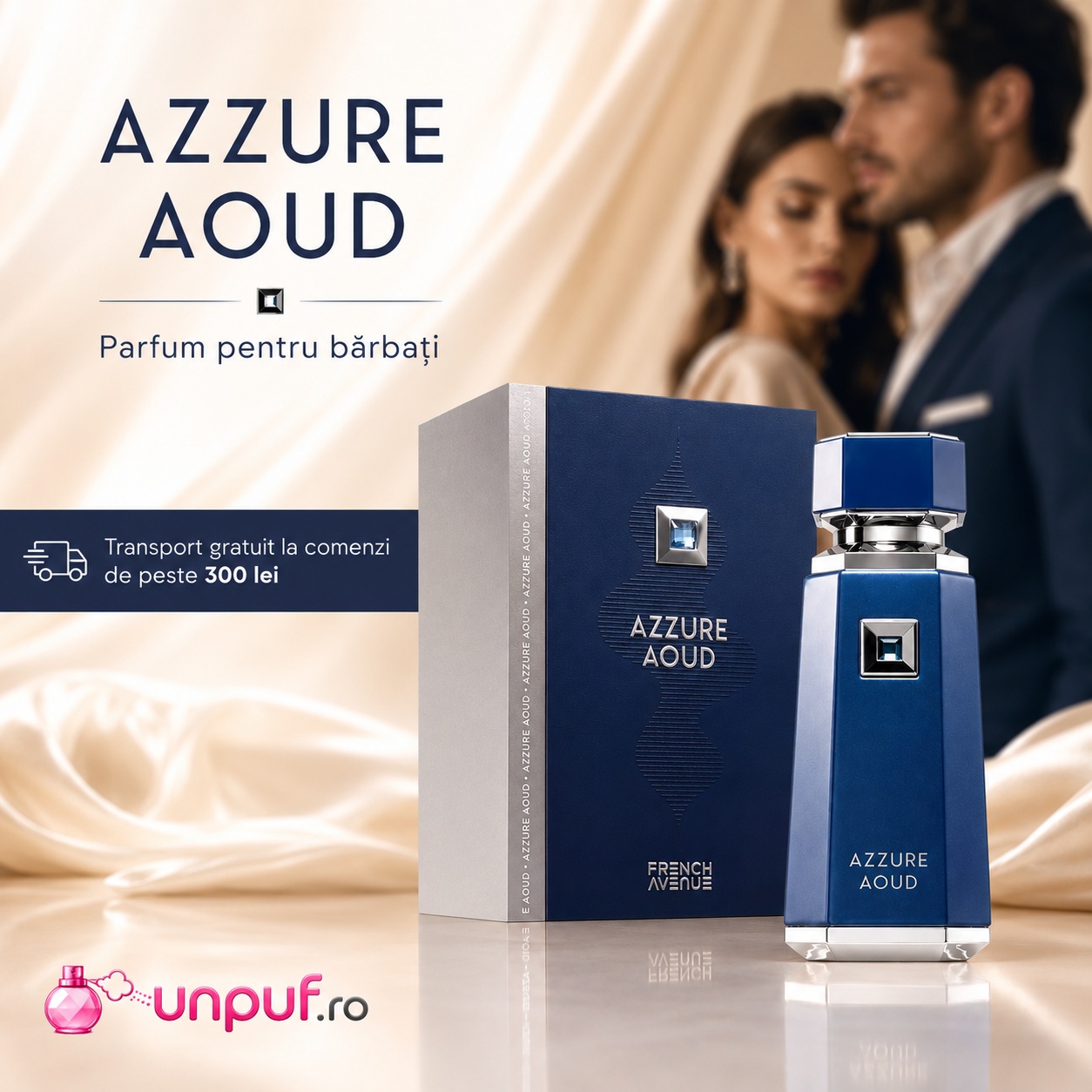 Azzure Aoud French Avenue parfum arăbesc pentru bărbați, elegant, intens și premium