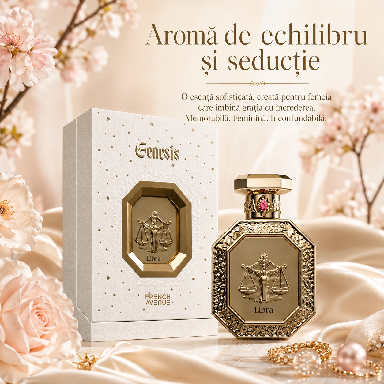 Genesis Libra French Avenue aromă de echilibru și seducție, parfum elegant pentru momente speciale
