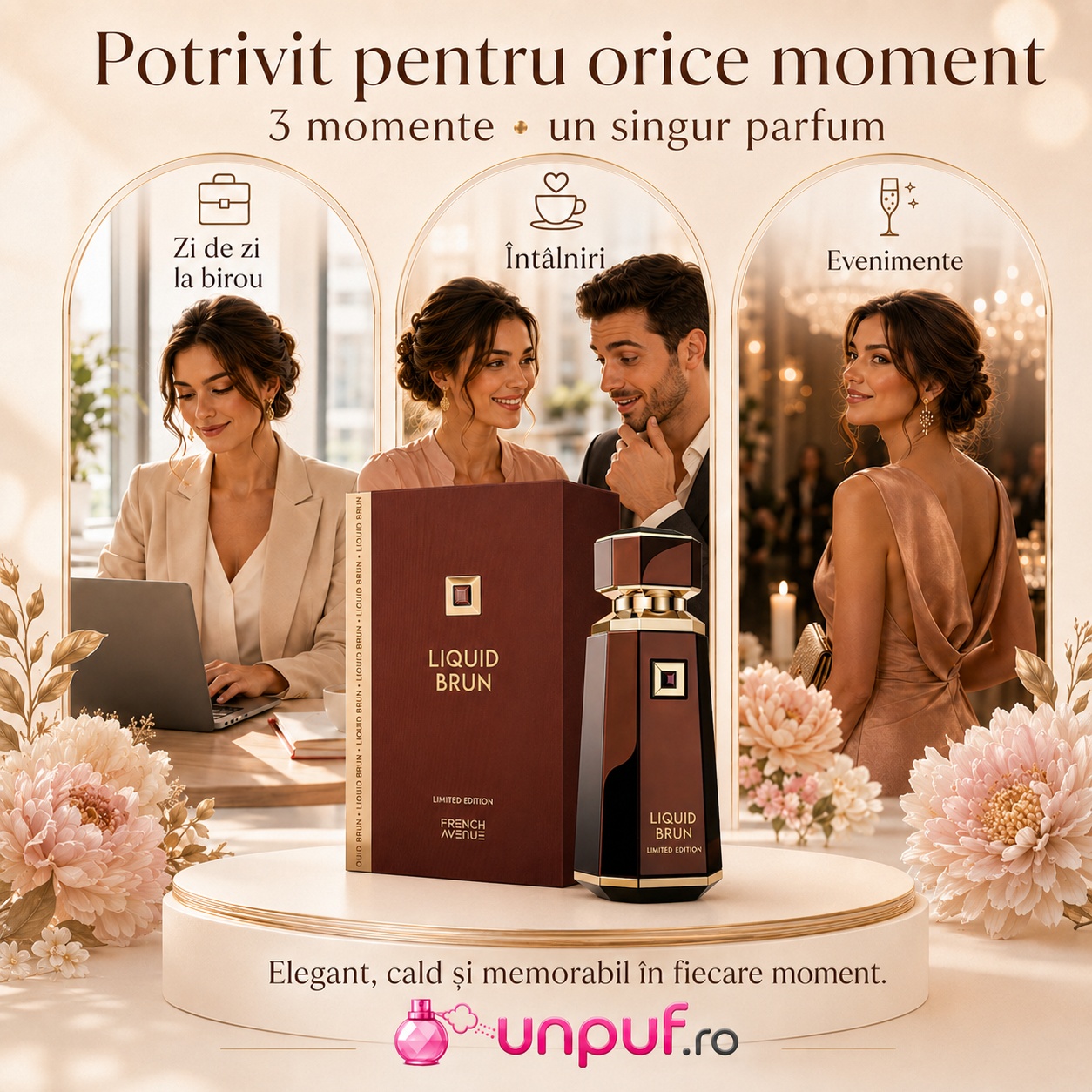 Liquid Brun French Avenue parfum unisex potrivit pentru zi de zi, birou, întâlniri și evenimente speciale