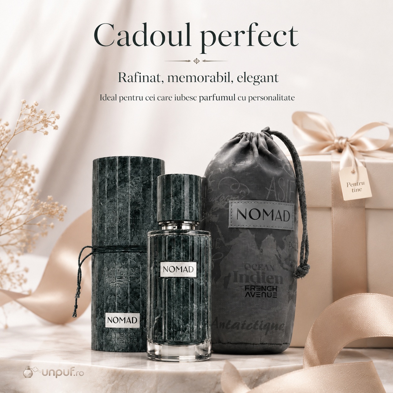 Cadou perfect Nomad French Avenue rafinat, memorabil și elegant pentru cei care iubesc parfumurile cu personalitate