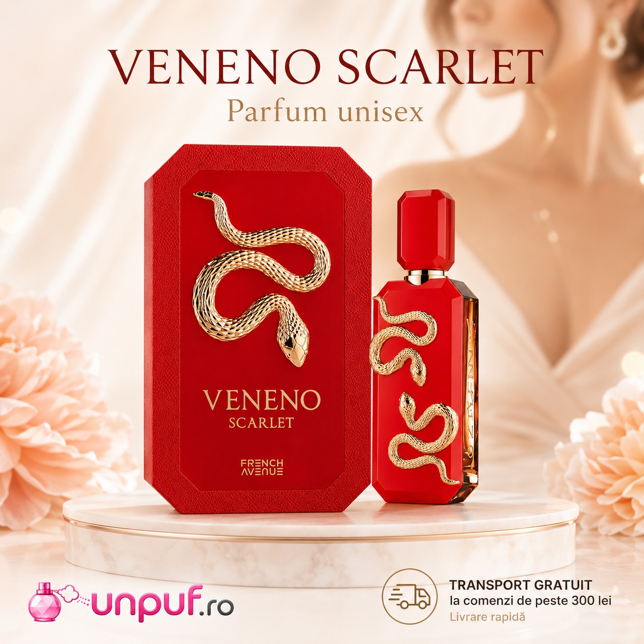 Veneno Scarlet French Avenue parfum unisex cu transport gratuit peste 300 lei și livrare rapidă