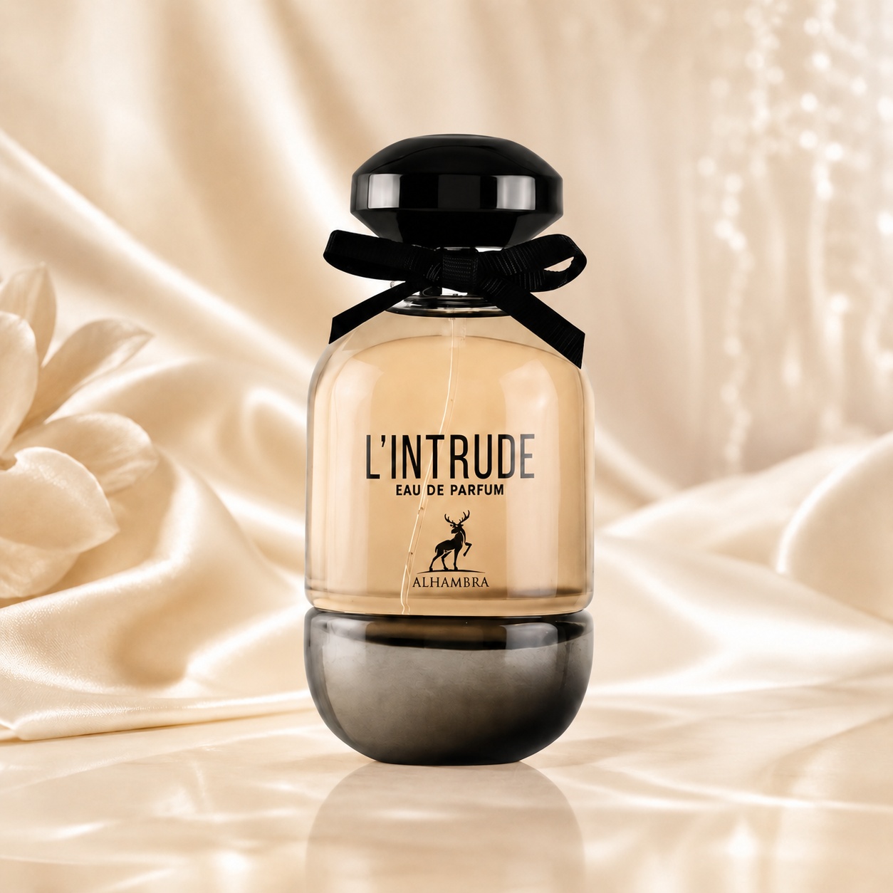 Intrude Maison Alhambra sticlă elegantă cu fundă neagră parfum de damă 100 ml