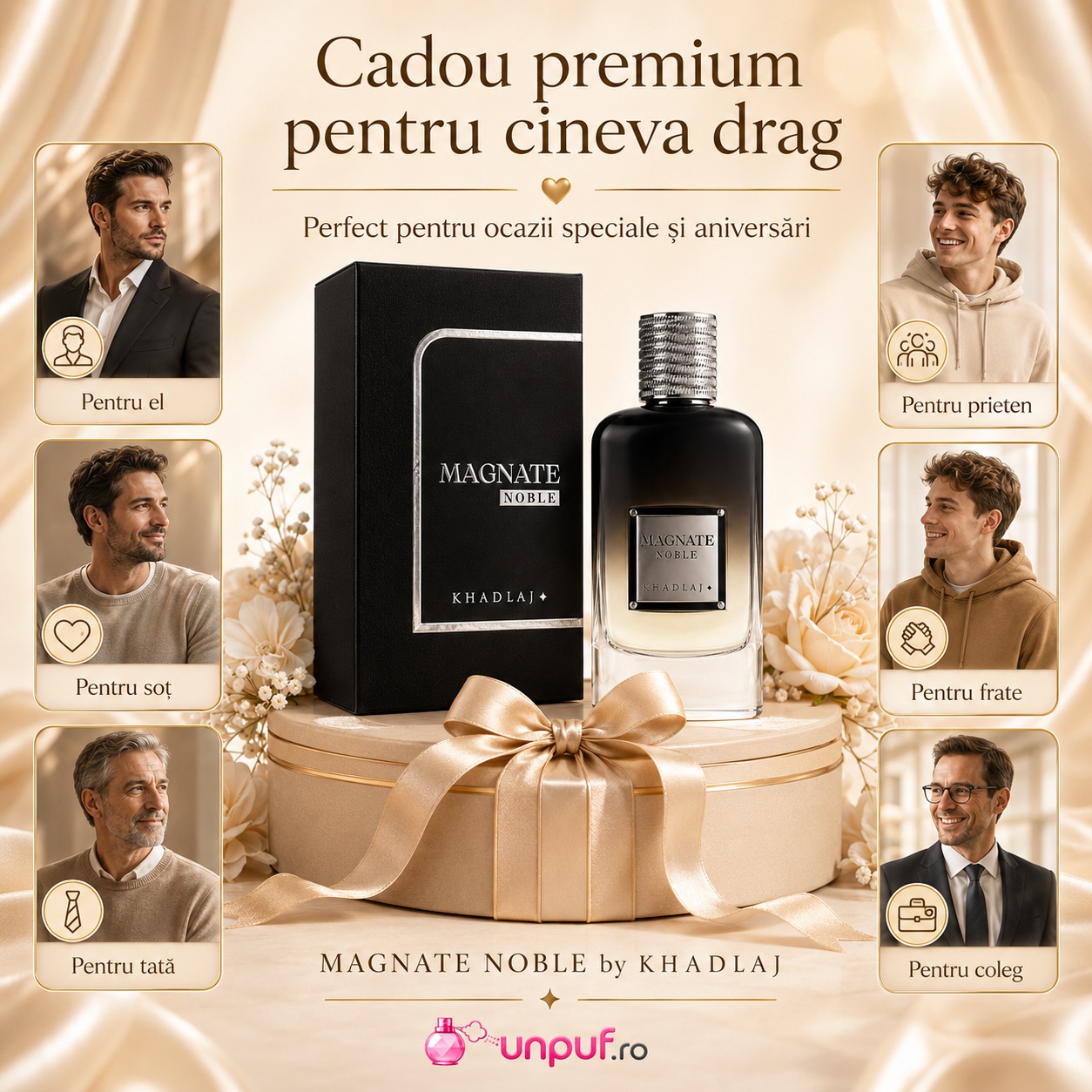 Khadlaj Magnate Noble cadou premium pentru el, prieten, soț, tată, frate sau coleg