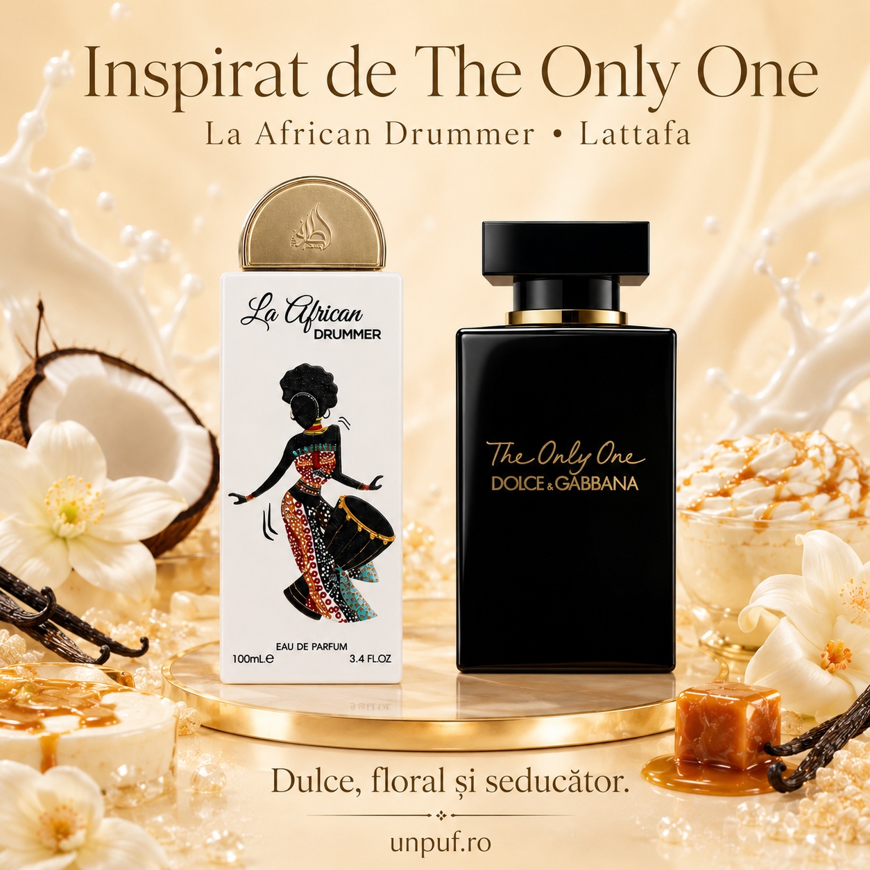 La African Drummer Lattafa Pride inspirat de The Only One parfum dulce floral și seducător